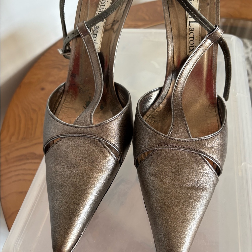 Christian Lacroix Metallic Heels